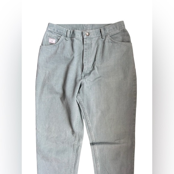 Wrangler Vintage Straight Green Denim Normcore Cottagecore Size 14X32 - Picture 4 of 7